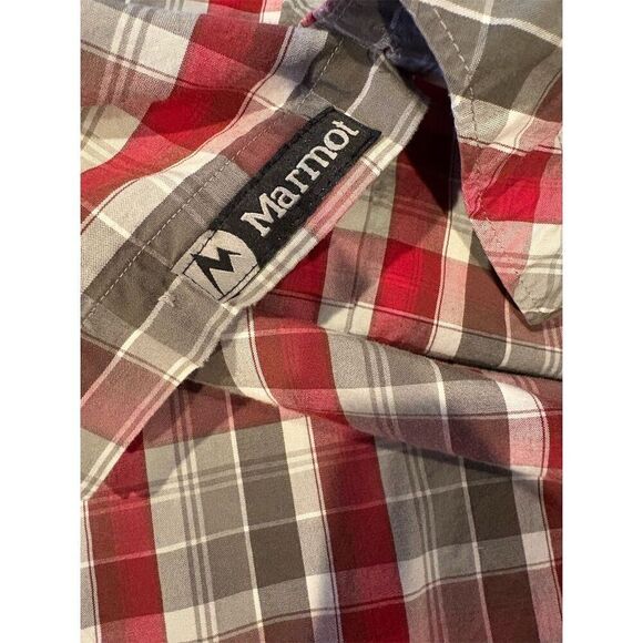 Marmot Men's Plaid Button-Up Shirt L Multicolor Short Sleeve Casual - Picture 10 of 10
